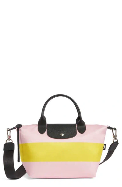 Longchamp Le Pliage Small Crossbody Bag In Pink/ Yellow
