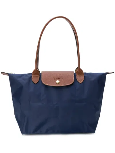 Longchamp Le Pliage Tote In Blue