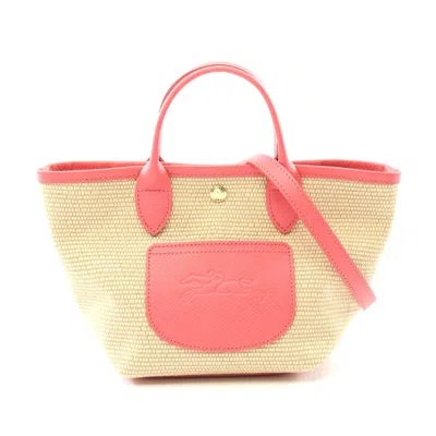 Longchamp Le Pliage Xs Canvas Leather Handbag In Sand
