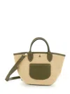Longchamp 'le Pliage Xs' Green Handbag With Logo Embossed On The Front In Green
