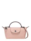 Longchamp Le Pliage Xtra Pink Handbag With Embossed Logo In Leather Woman