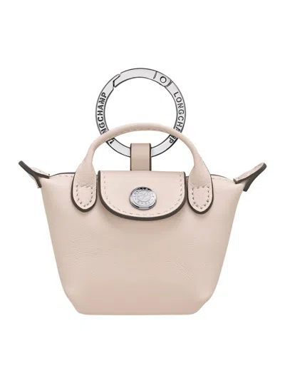 Longchamp Le Pliage Xtra Key Ring In Neutral