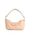 Longchamp 'le Pliage Xtra Bow' Leather 'crème' Shoulder Bag In Pink