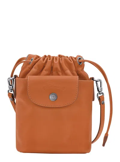 Longchamp 'le Pliage Xtra' Brown Crossbody Bag With Drawstring Closure And Adjustable And Removable Shoulder S