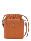 Longchamp Le Pliage Xtra Brown Crossbody Bag With Drawstring Closure And Adjustable And Removable Shoulder Str In Orange