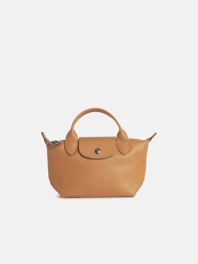 Longchamp 'le Pliage Xtra' Brown Leather Bag