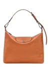 Longchamp 'le Pliage Xtra' Brown Medium Shoulder Bag With Adjustable And Removable Shoulder Steap And Embossed In Brown