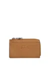 Longchamp Le Pliage Zippered Leather Cardholder