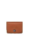 Longchamp Le Pliage Xtra Leather Card Holder In Brown