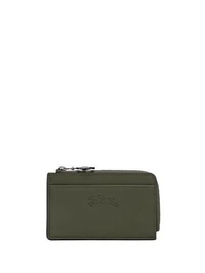 Longchamp `le Pliage Xtra` Card Holder In Green