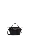 Longchamp Le Pliage Xtra Leather Handbag In Black