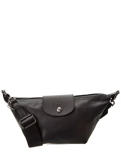 Longchamp Le Pliage Xtra Extra Small Leather Crossbody In Black