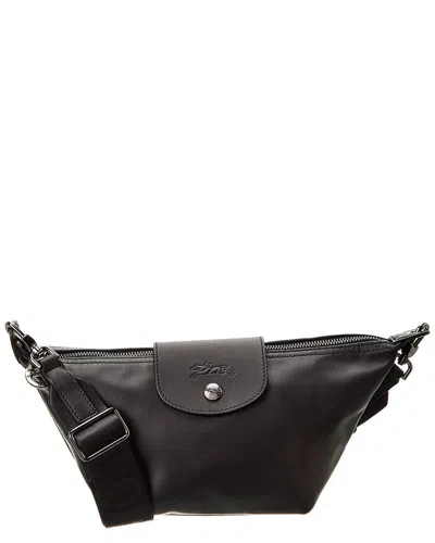 Longchamp Le Pliage Xtra Extra Small Leather Crossbody In Black