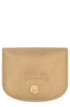 Longchamp Le Pliage Xtra Gold Leather Flap Card Case In Gold