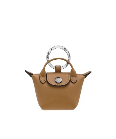 Longchamp Le Pliage Xtra Key Ring In Brown