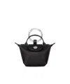 Longchamp 'le Pliage Xtra' Black Keyring With Logo Lettering