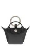 Longchamp Le Pliage Xtra Key Ring In Black