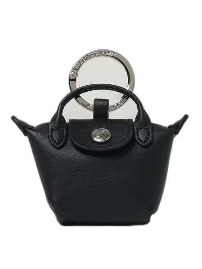 Longchamp Le Pliage Xtra Key Ring In Black