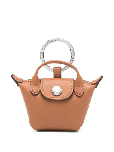 Longchamp Le Pliage Xtra Keyring In Brown
