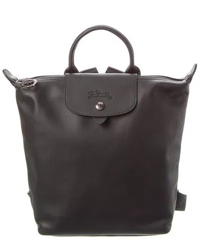 Longchamp Le Pliage Xtra Leather Backpack In Grey