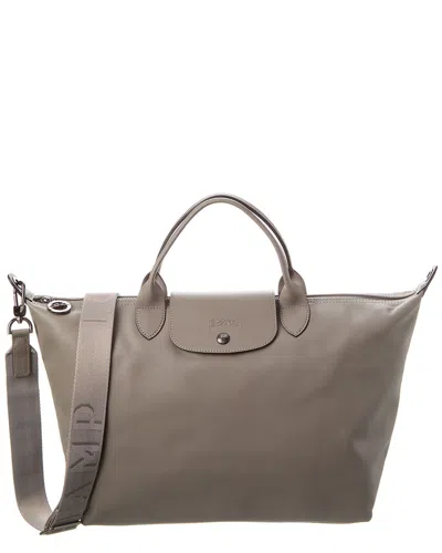Longchamp Le Pliage Xtra Leather Bag In Grey