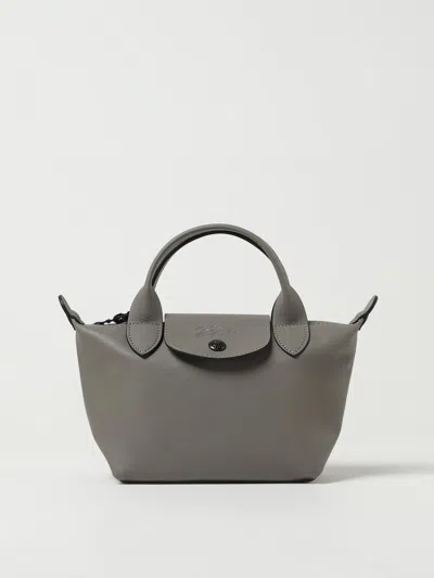 Longchamp Le Pliage Xtra Leather Bag With Shoulder Strap In Grey