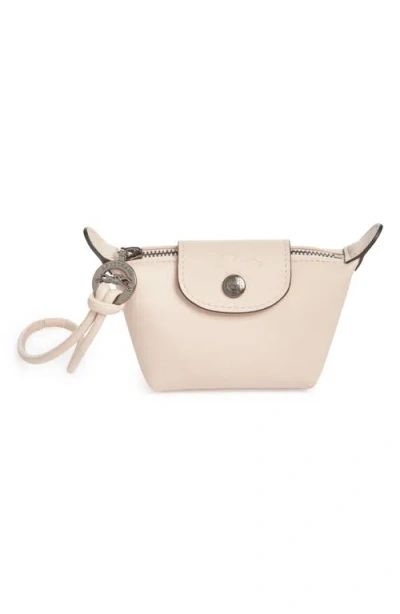 Longchamp Le Pliage Xtra Leather Coin Purse In Sand