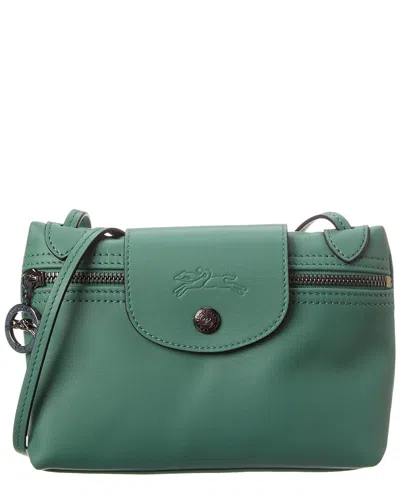 Longchamp Le Pliage Xtra Leather Crossbody In Green