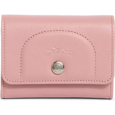 Longchamp Le Pliage Xtra Leather Flap Card Case In Pink