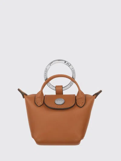 Longchamp Le Pliage Xtra Leather Keychain In Brown