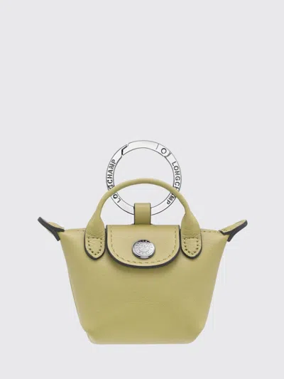 Longchamp Le Pliage Xtra Leather Keychain In Yellow