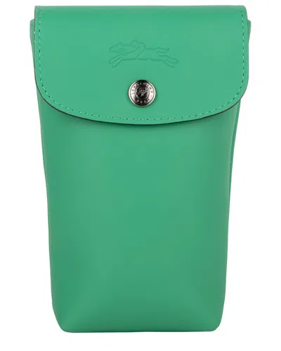 Longchamp Le Pliage Xtra Leather Phone Case In Orange
