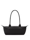 Longchamp 르 플리아쥬 엑스트라 레더 숄더 백 In Black