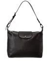 Longchamp Le Pilage Xtra Black Medium Shoulder Strap With Removable Shoulder Strap And Embossed Lgoo On The Fr In Black