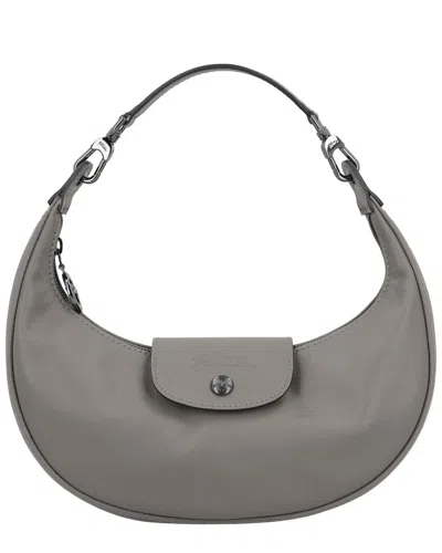 Longchamp Le Pliage Xtra Leather Shoulder Bag In Gray