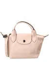 Longchamp Le Pliage Xtra Leather Bag With Shoulder Strap In Pink