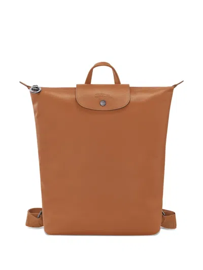 Longchamp Le Pliage Xtra M Flap-detail Backpack In Orange