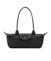 Longchamp Le Pliage Xtra Medium Leather Long Handle Tote In Black