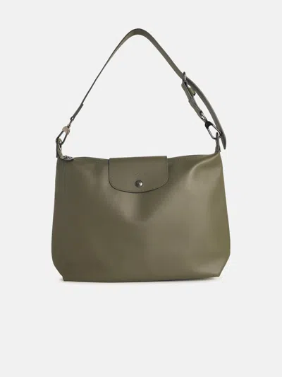Longchamp 'le Pliage Xtra' M Spruce Leather Hobo Bag In Green