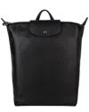 Longchamp Le Pliage Xtra Medium Leather Backpack In Black