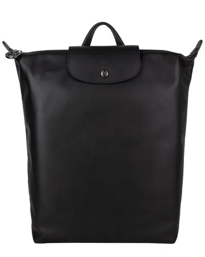 Longchamp Le Pliage Xtra Medium Leather Backpack In Black