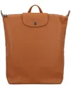 Longchamp Le Pliage Xtra Medium Leather Backpack In Brown