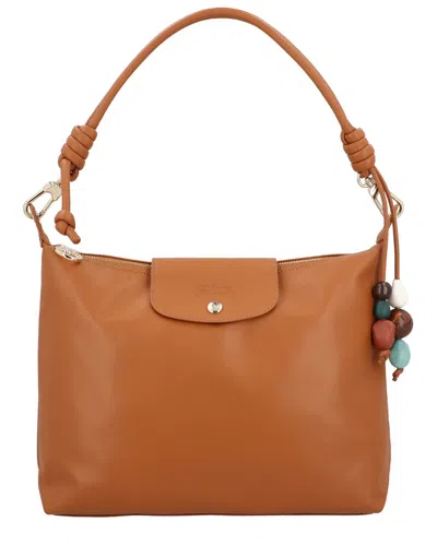 Longchamp Le Pliage Xtra Medium Leather Hobo Bag In Brown