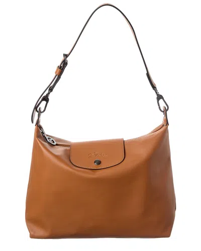 Longchamp Le Pliage Xtra Medium Leather Hobo Bag In Brown