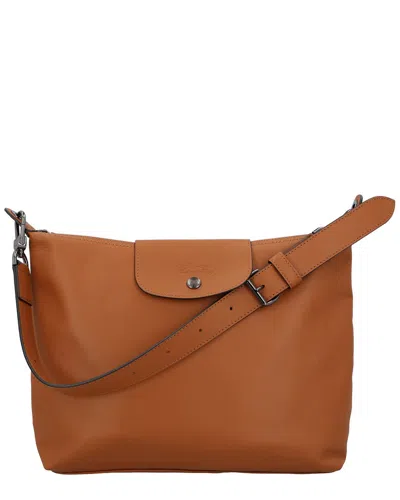 Longchamp Le Pliage Xtra Medium Leather Hobo Bag In Brown
