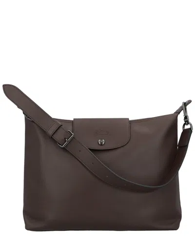 Longchamp Le Pliage Xtra Medium Leather Hobo In Brown