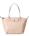 Longchamp Le Pliage Xtra Medium Leather Long Handle Tote In Pink