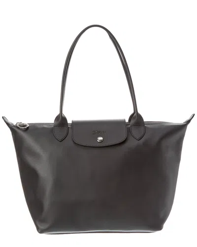 Longchamp Le Pliage Xtra Medium Leather Tote In Black