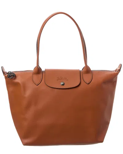 Longchamp Le Pliage Xtra Medium Leather Tote In Brown