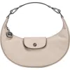 Longchamp Le Pliage Xtra Round Leather Top Handle Bag In White